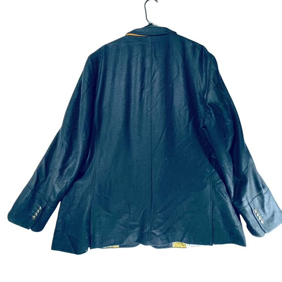 Kroon Ritchie Blazer 48R Blue Hybrid Jacket Wool Cashmere 3 Button Full Zip - Picture 2 of 16